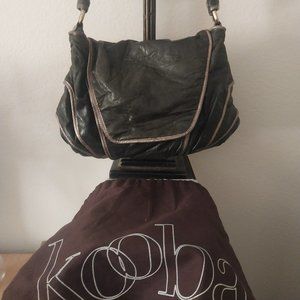 GORGEOUS VINTAGE KOOBA BLACK & METALLIC HOBO HANDBAG